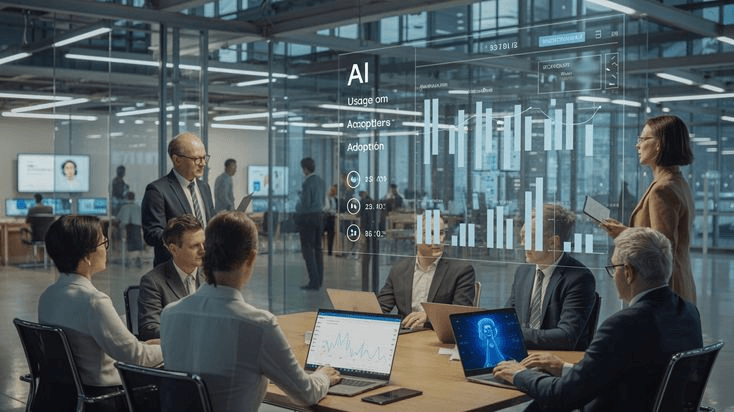 Team working with AI tools