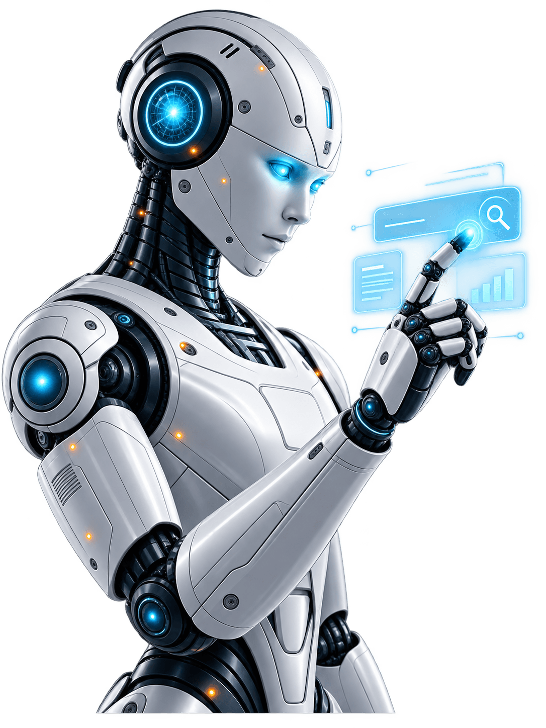 A humanoid robot exploring connected technologies